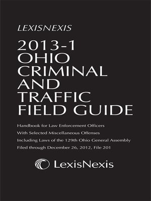 cover image of Anderson's Ohio Criminal & Traffic Field Guide